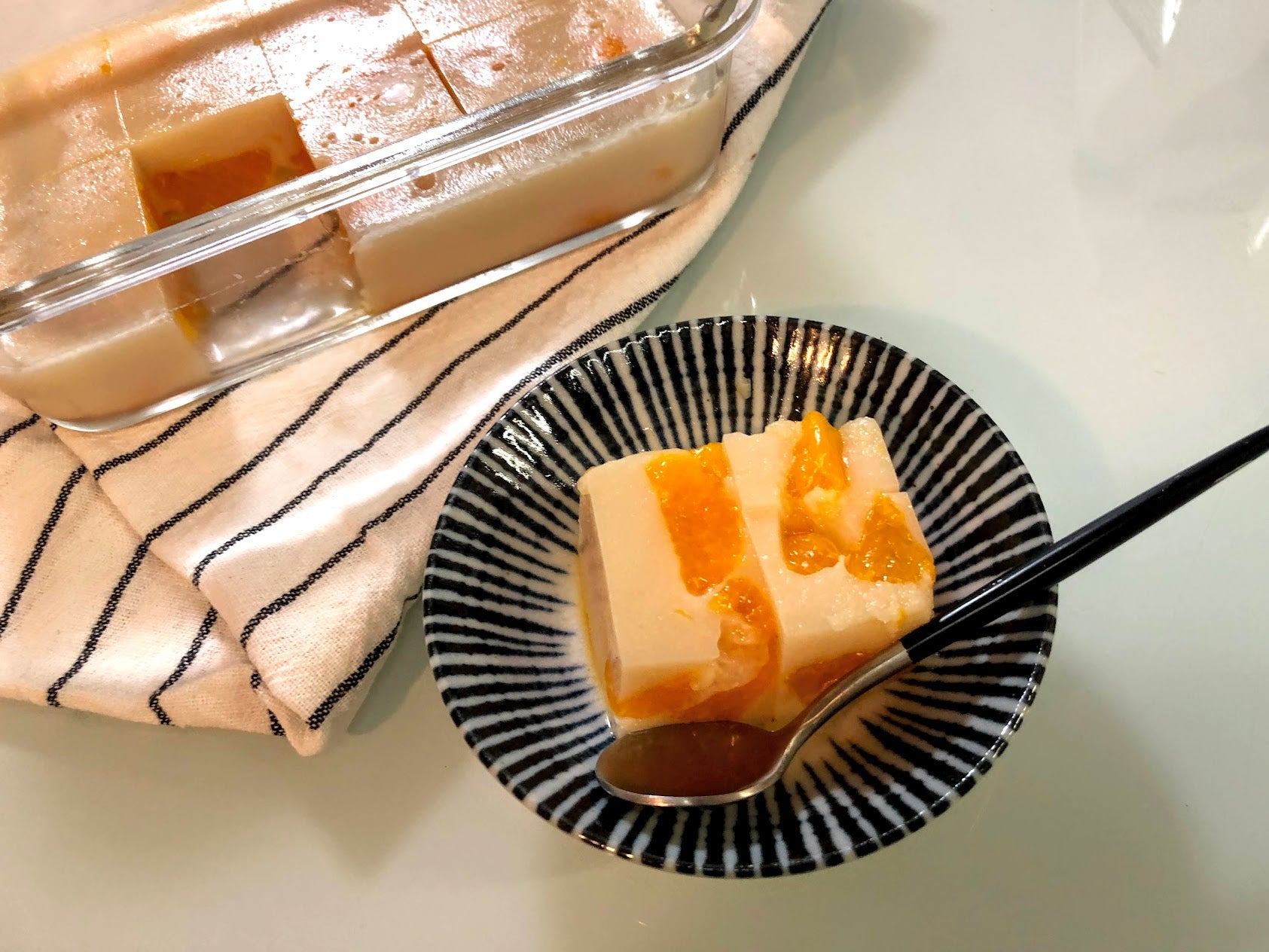 みかんでさっぱり、豆乳かん