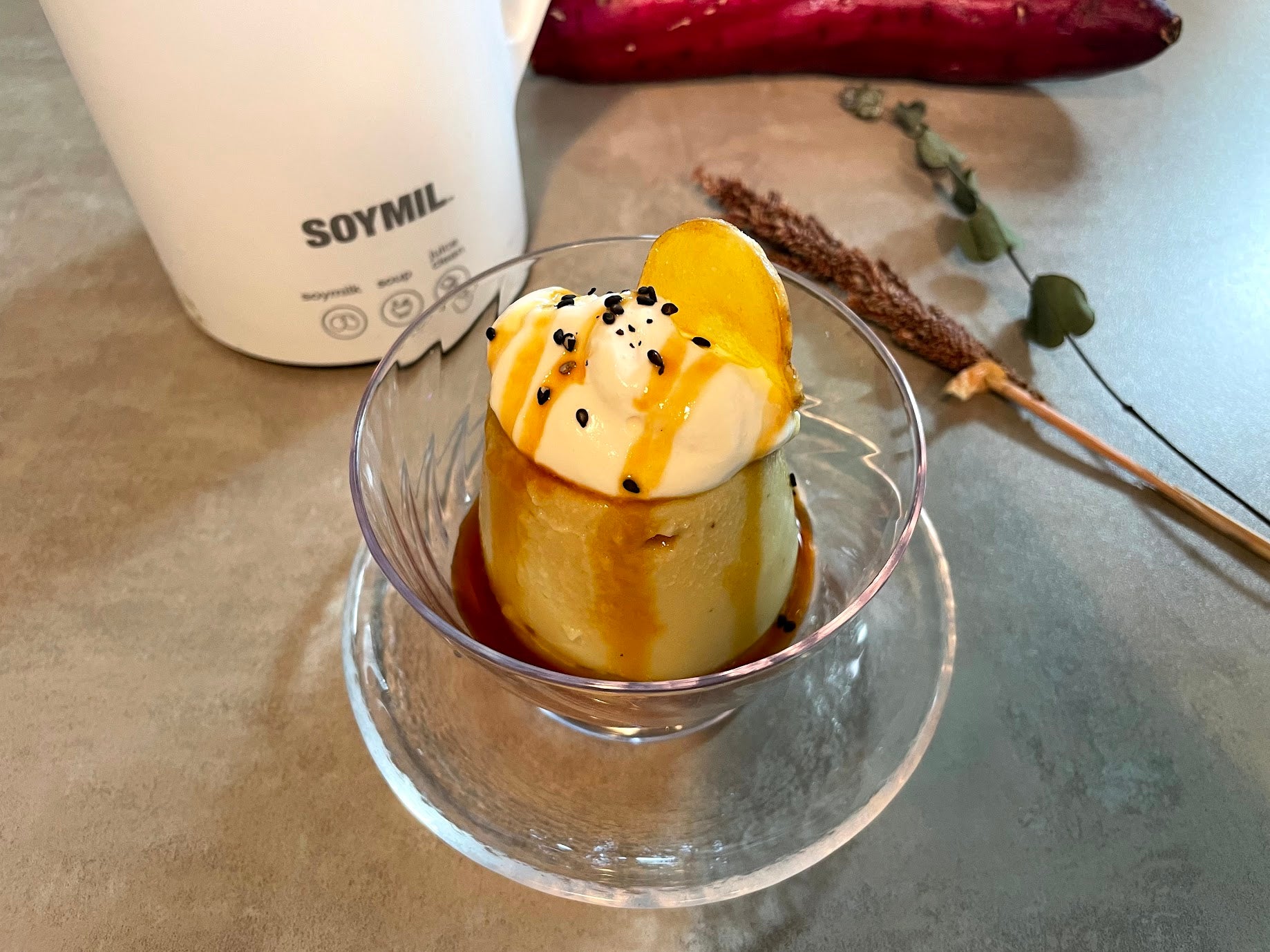 ブレンダーで簡単!さつまいもプリン